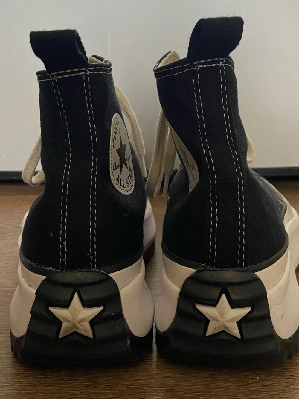 Black Converse Run Star Hike Platform Shoes (Size 5)